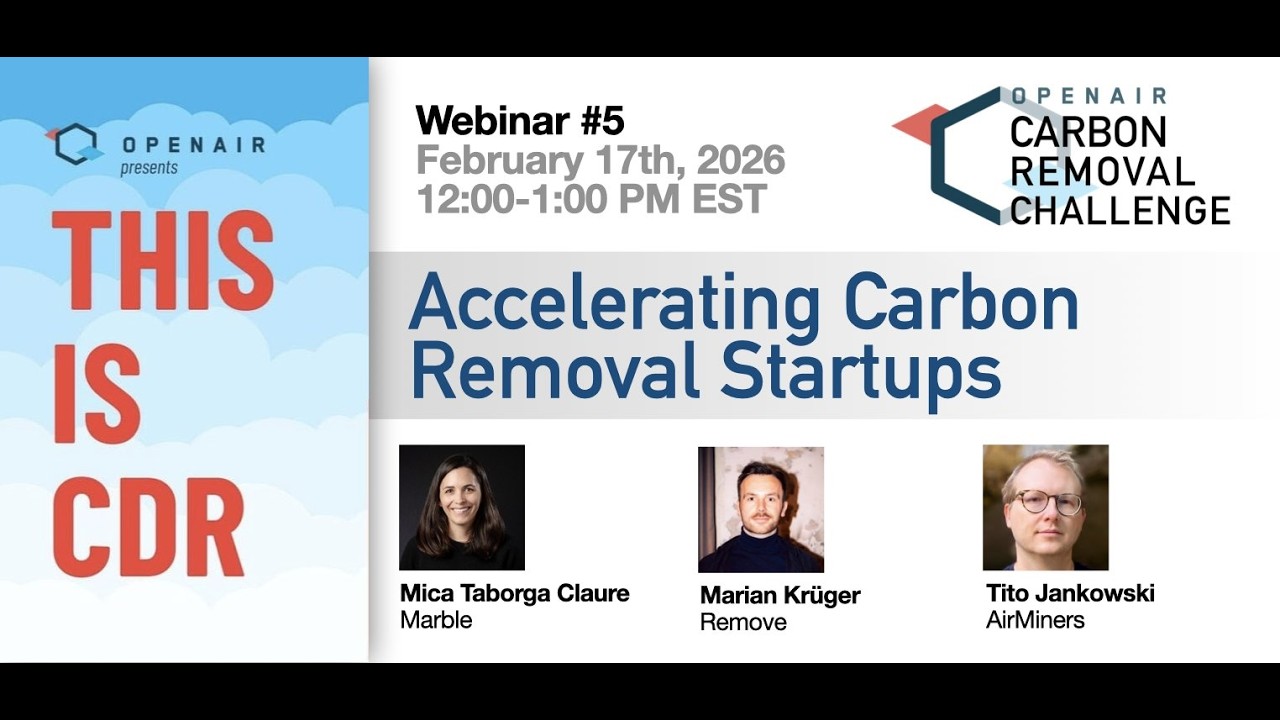This is CDR: Accelerating Carbon Removal Startups - CRC 20226 Webinar #5