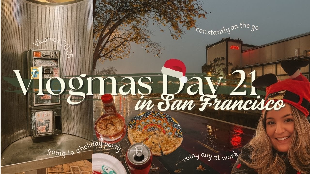 VLOGMAS DAY 21 | Rainy workday, trader joe’s run, waymo ride home 🎄✨