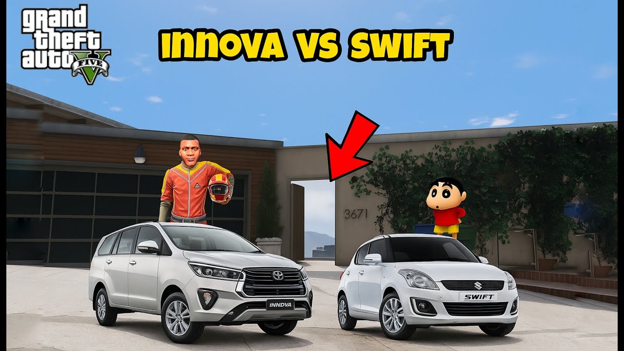 GTA 5 : INNOVA VS SWIFT RAMP CHALLENGE