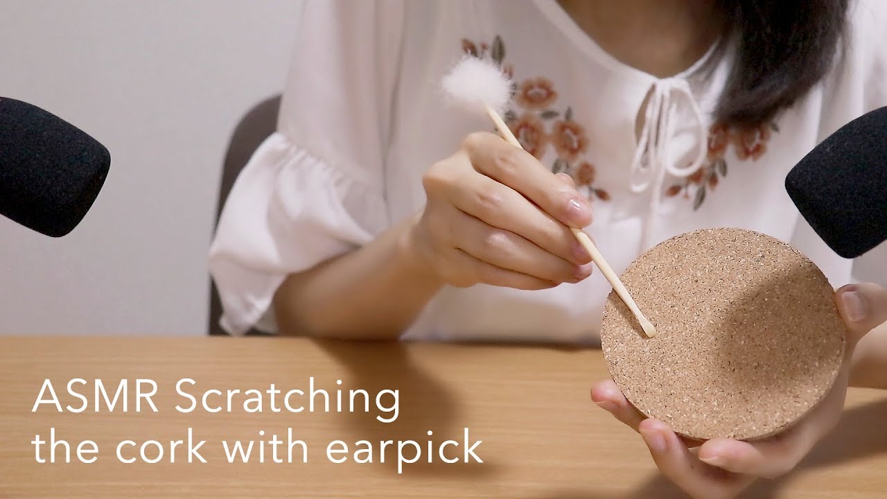 [ASMR] Scratching the cork with earpick, Ear Cleaning #7 / No Talking