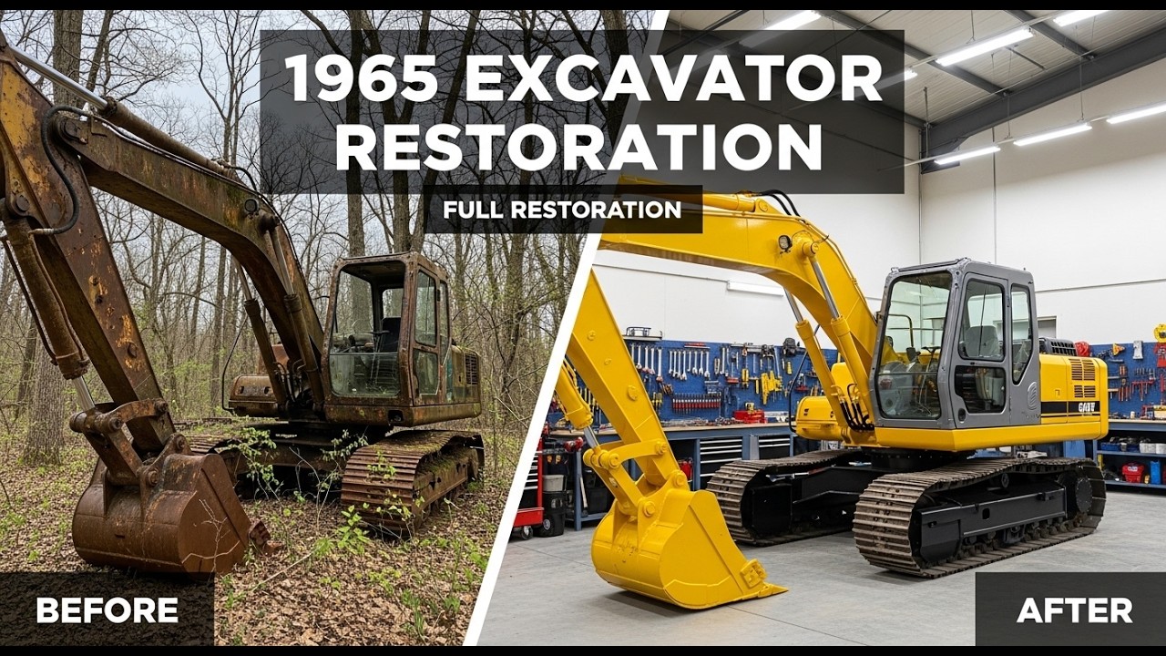 Restoration of a 1965 Abandoned Excavator  Full R
