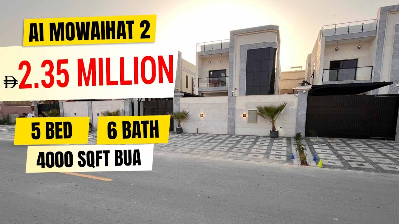 Brand New 5-Bedroom Villa for Sale in Al Mowaihat 2, Ajman