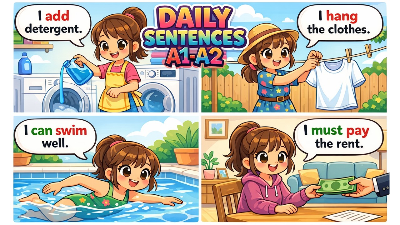 Learn and Speak with Essential English Phrases for Everyday Speaking l Daily Sentences for Beginners
