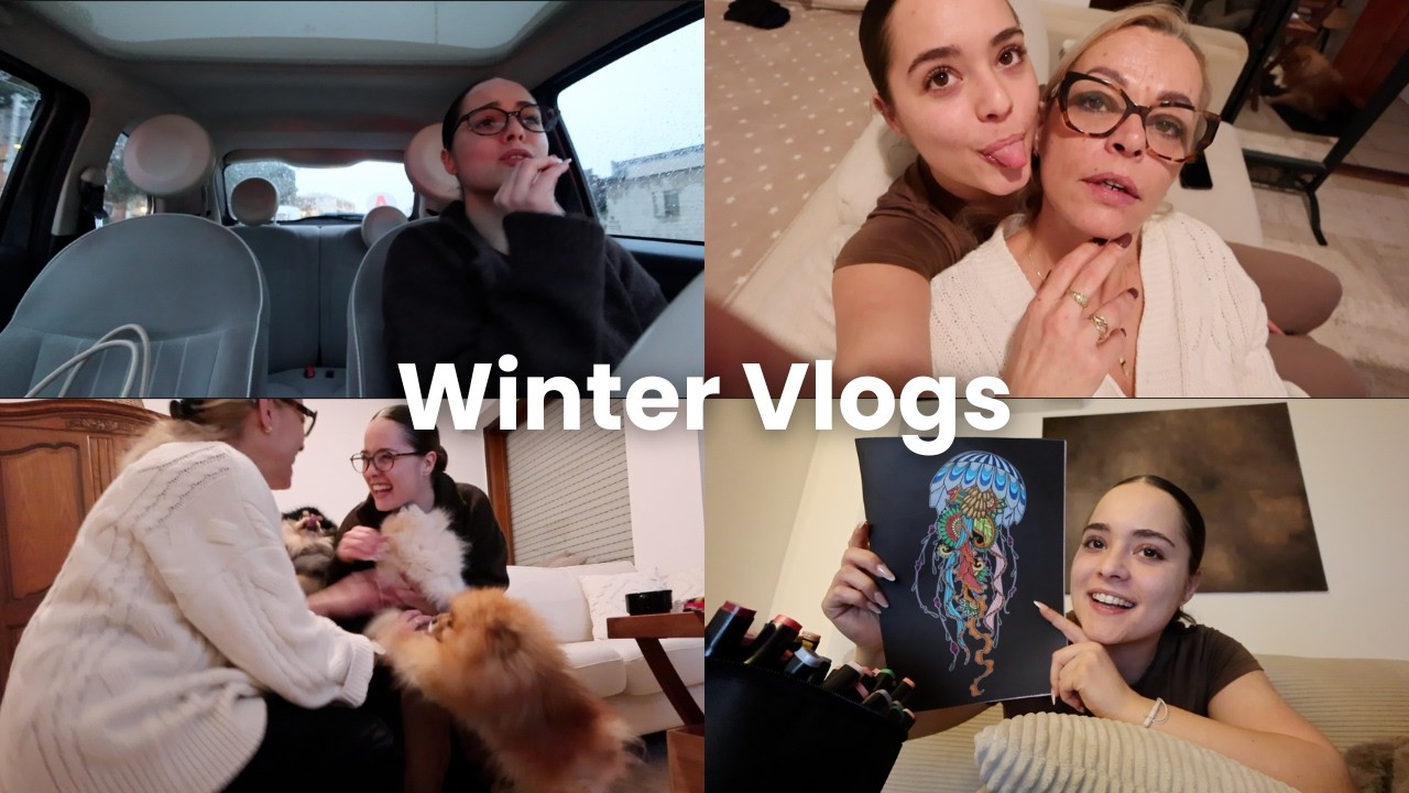 A Very Chatty Day | Home Chores, Visiting My Mom & Coloring | Winter Vlogs