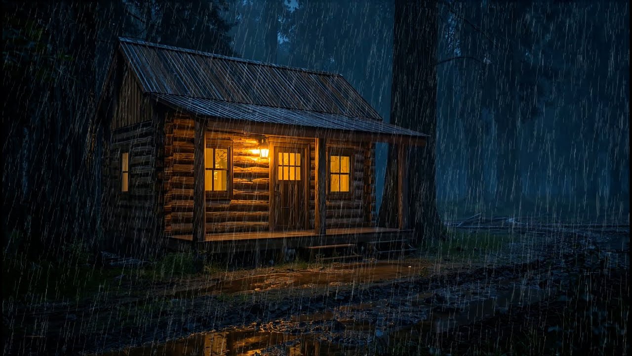 Heavy Rain Sounds at Night 🌙🌧️ Fall Asleep Fast & Relax Instantly
