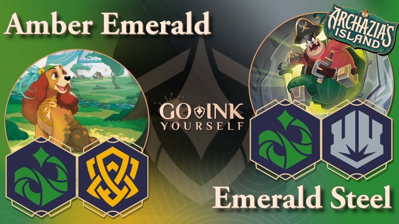 Amber Emerald (Agro) vs. Emerald Steel (Discard) in Disney Lorcana! | Archazia's Island!