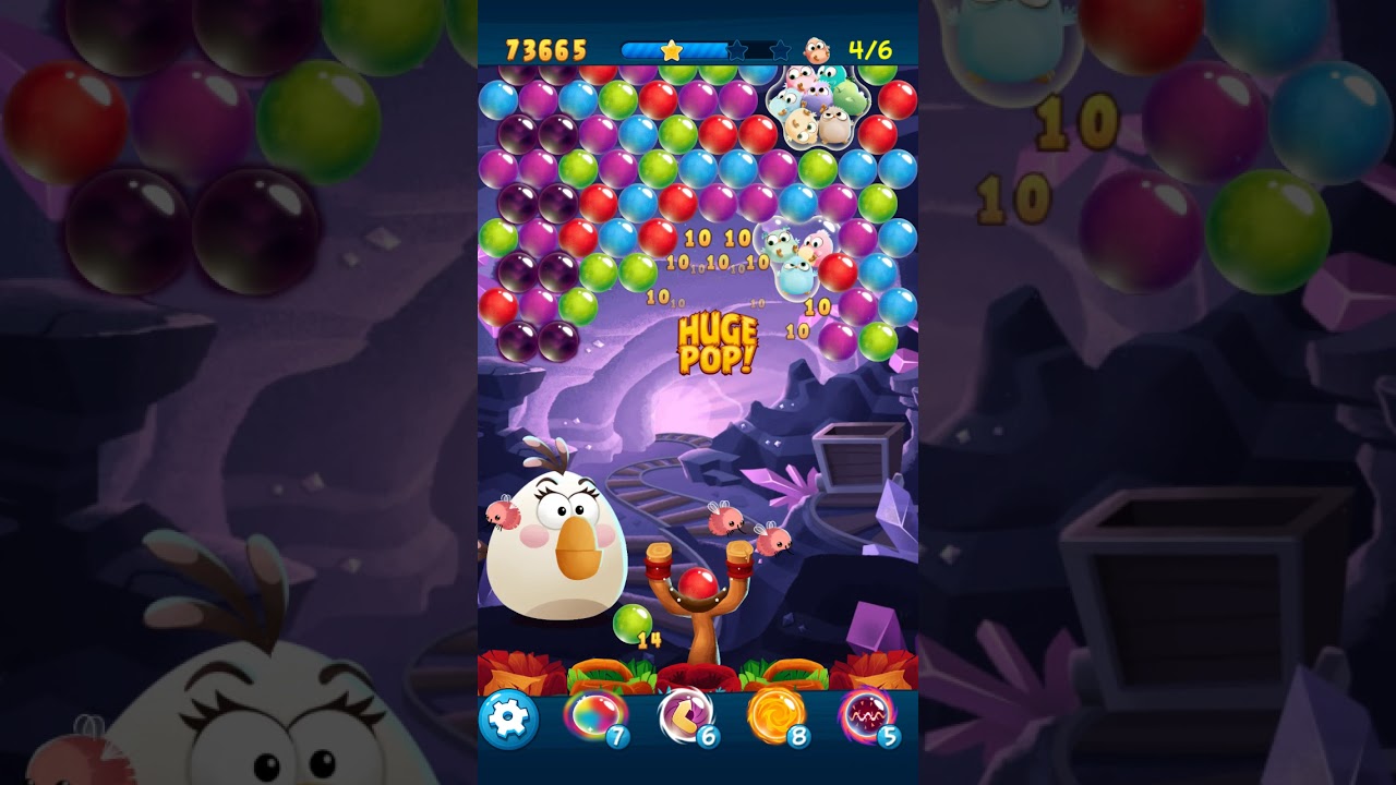 Angry Birds POP Bubble Shooter - Level 74. Gameplay Android walkthrough