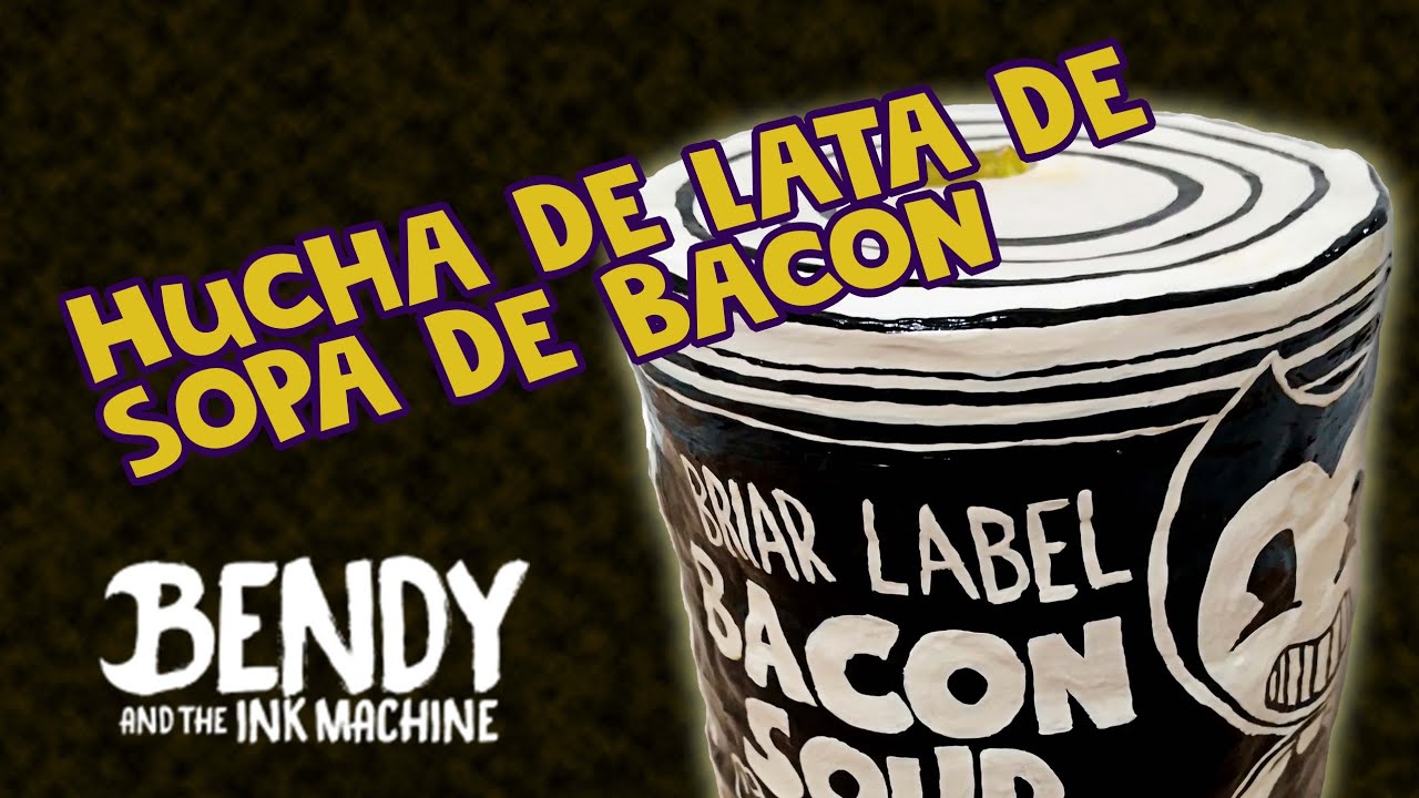 Tutorial - cómo hacer una hucha de lata de bacon soup - DIY Bendy and the Ink Machine (polymer clay)