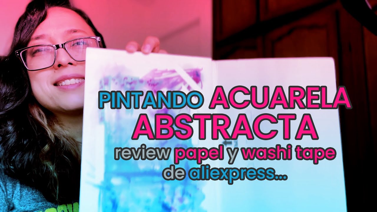 Review papel para acuarela 300g 100% algodón y Washi tape de AliExpress...