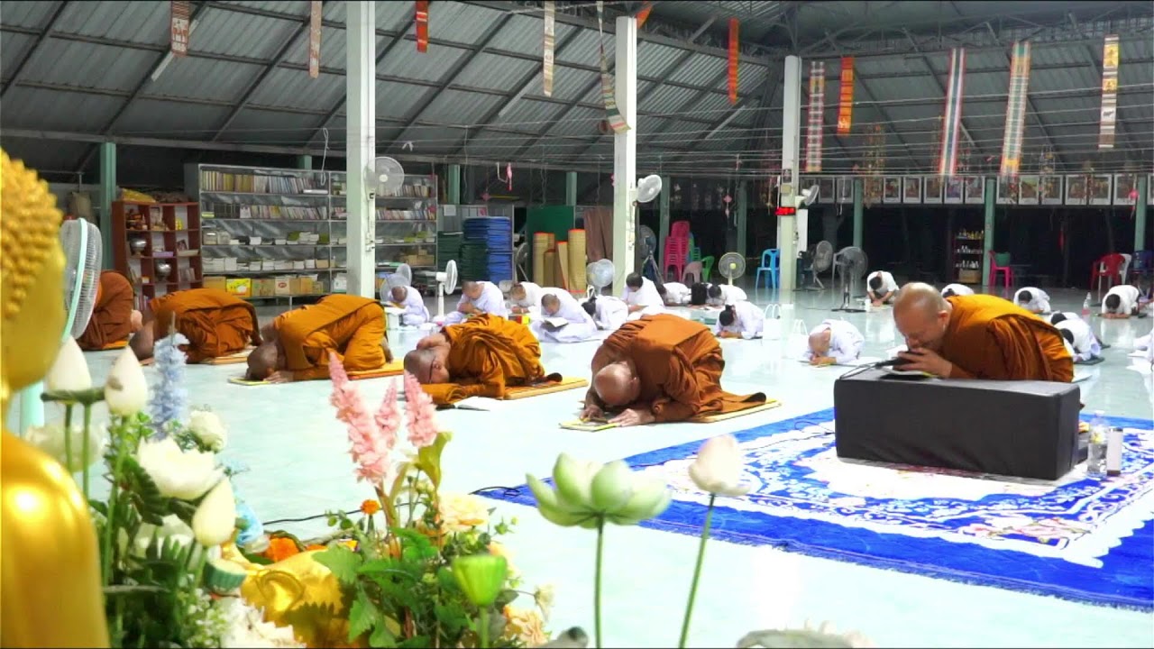 ร่วมกันทำวัตร สวดสาธยายบทพระธรรม  วัดดอนกู่ บ.หนองนกเขียน ต.โนนทอง อ.หนองเรือ จ.ขอนแก่น