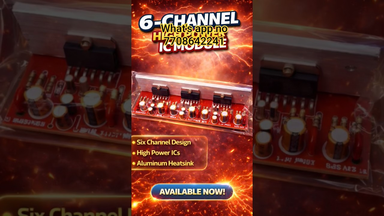 3 IC | 6 Channel High Power Amplifier BoardPerfect for DJ, PA & Professional Sound Systems. DM us