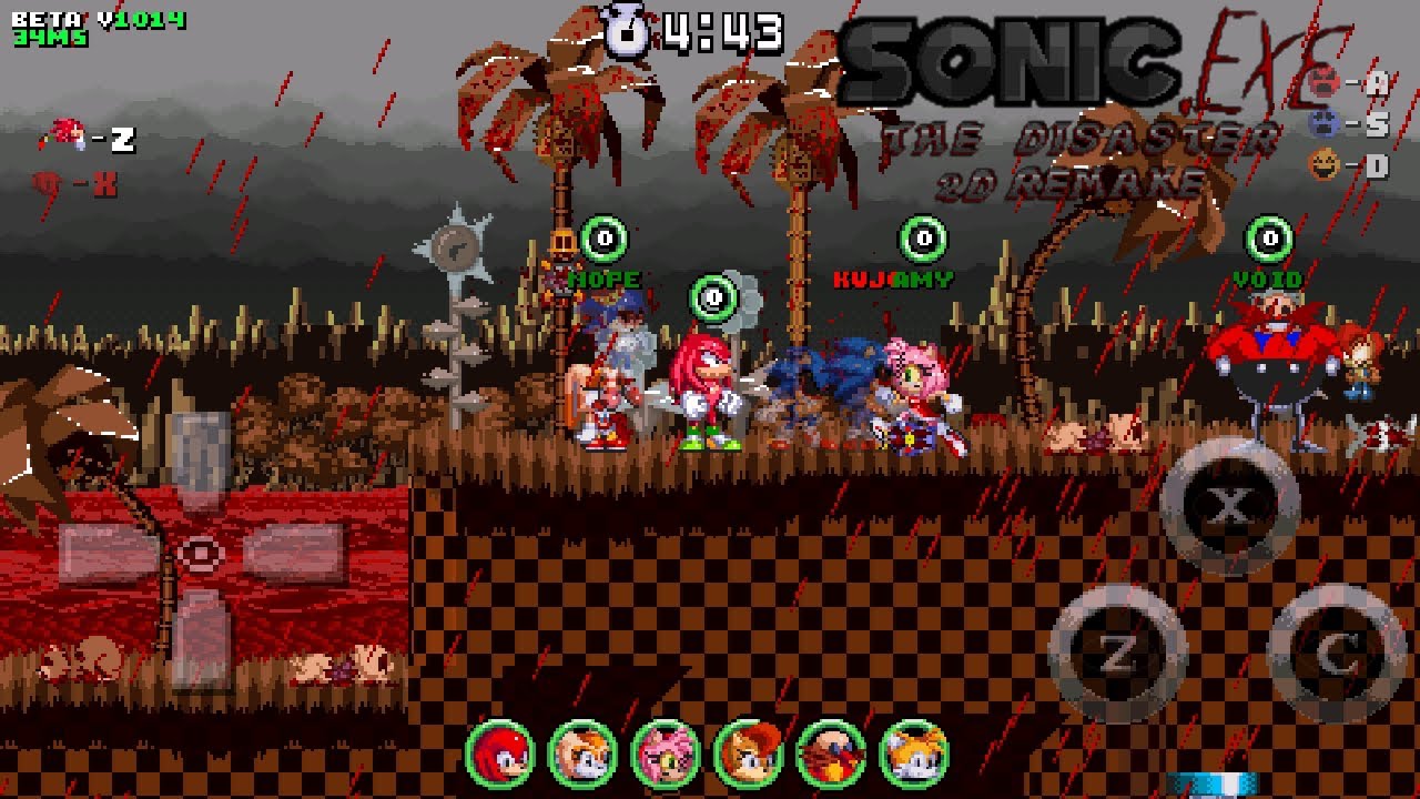 Sark squad in Sonic Exe Disaster 2D Remake Android port mod v1014 by @exesinethedemonofsharbness