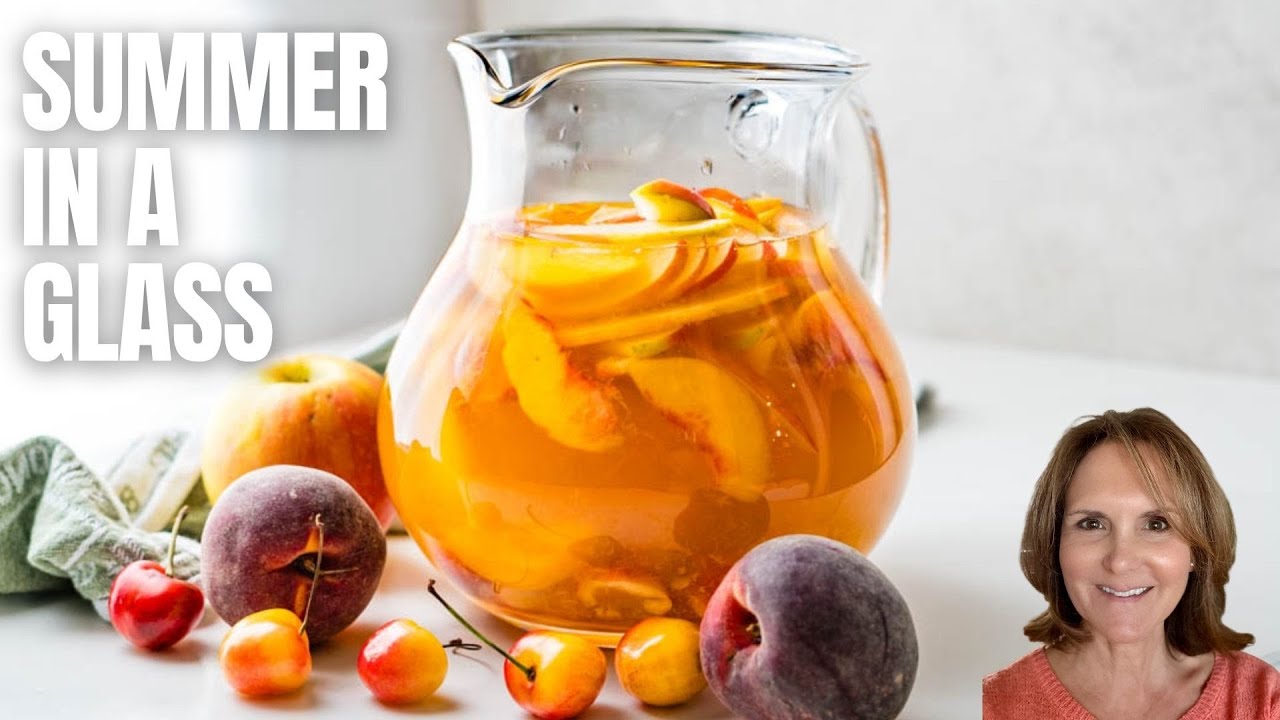 How to Make Peach Sangria with White Wine & Schnapps