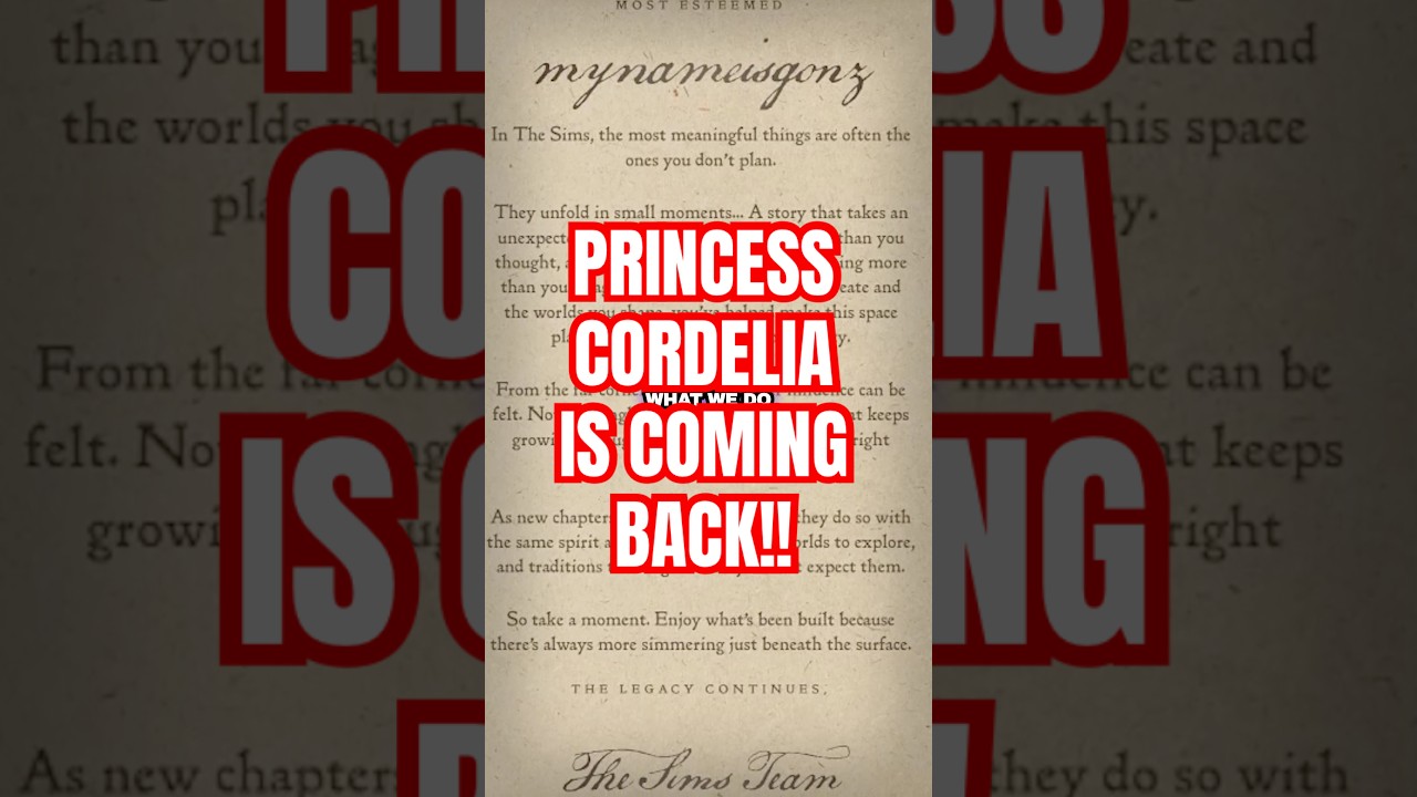 Princess Cordelia IS COMING BACK!