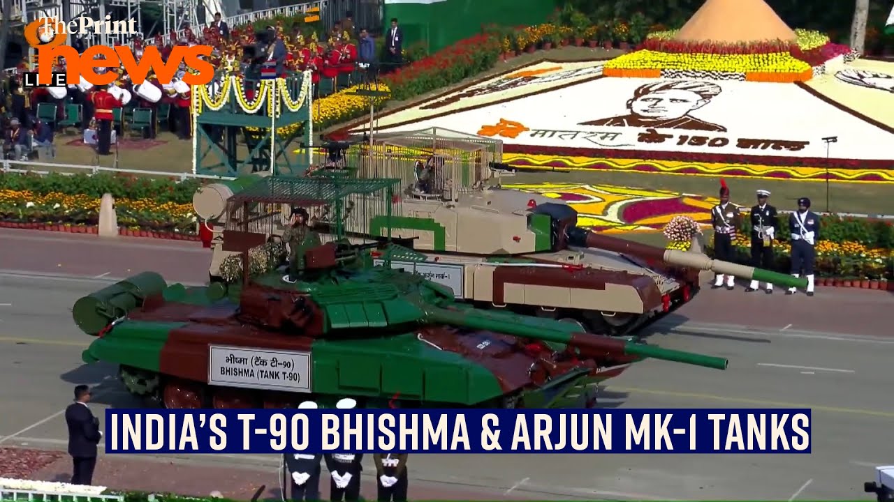 77th Republic Day:India’s T-90 Bhishma tank, Arjun Mk-1 tank & Nag Missile system (ATGM) on display