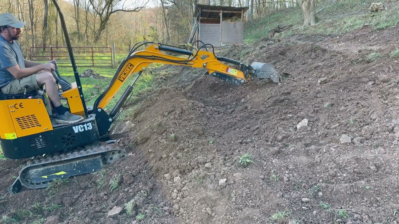 Chinese Mini Excavator Digging ,Working !!!