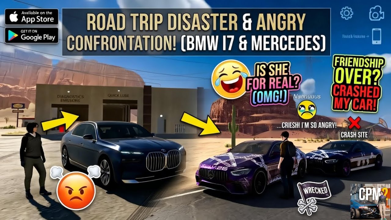 SHE WAS TOO FAST! 😱 I Crashed My Mercedes Trying To Keep Up... (CPM 2 Max Graphics)