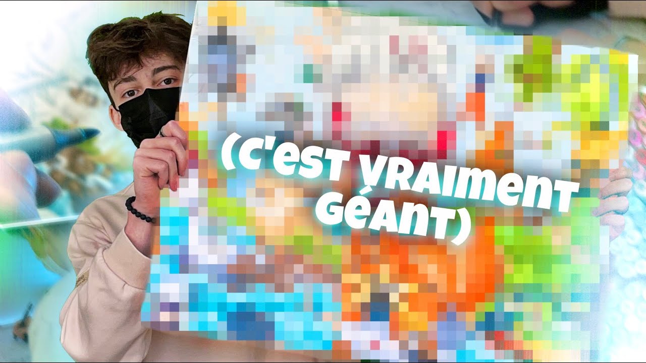 Je DESSINE un GÉANT POSTER MANGA ! (Ma meilleure vidéo)