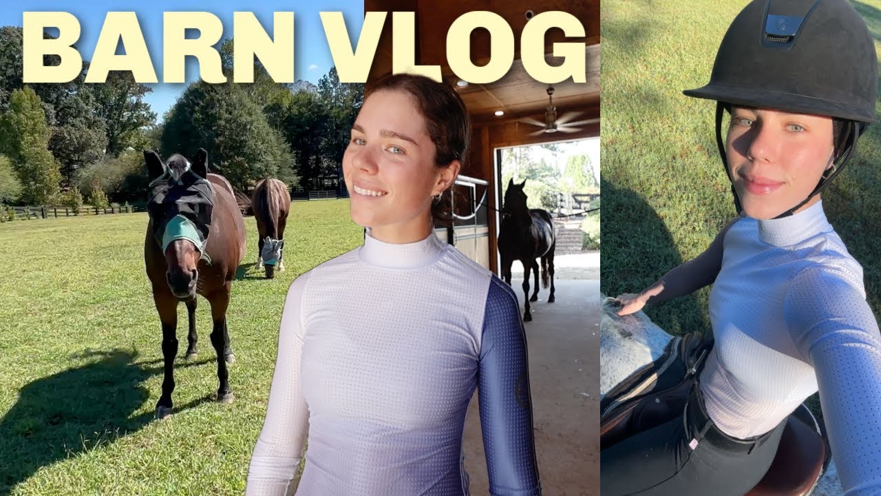 BARN VLOG: перевозка лошадей в Дувр, новая одежда для верховой езды и верховая езда на лошадях!