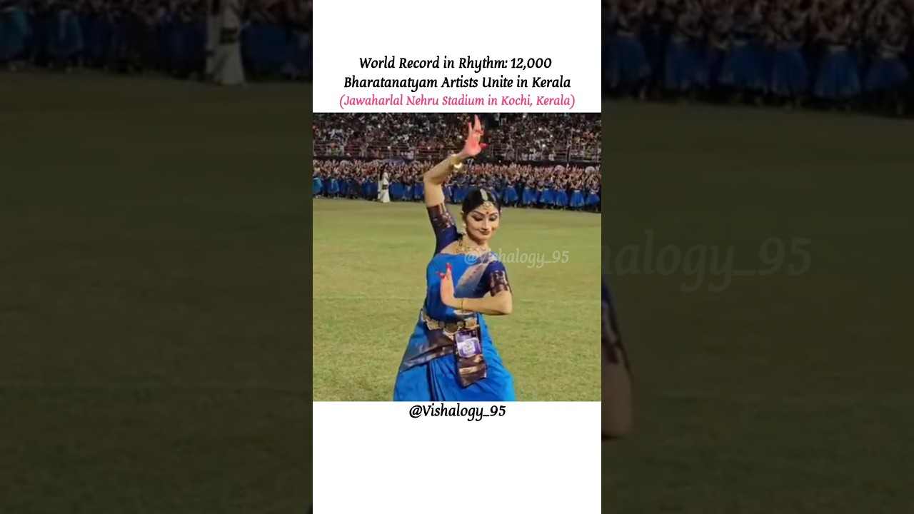 World Record Bharatanatyam 💃 #bharatanatyam #classicaldance #tamilnadu #vishalogy_95 #india #dance
