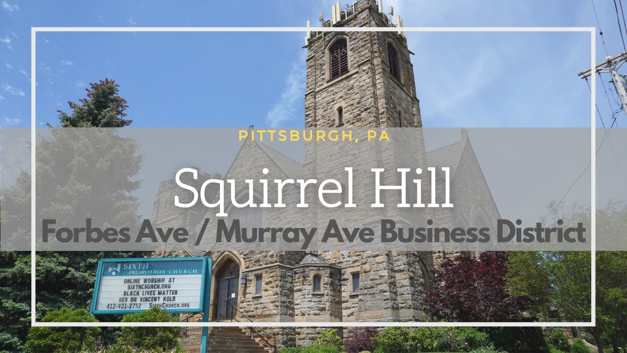 Walking Tour Pittsburgh, PA Squirrel Hill neighborhood - Forbes and Murray Avenues 4K