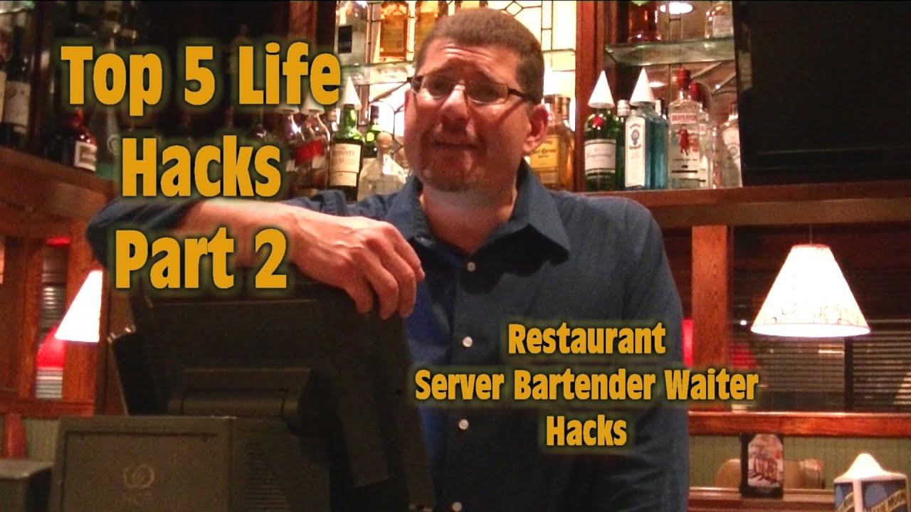 TOP 5 LIFE HACKS   Restaurant  Waiter Bartender Server  HACKS Part 2
