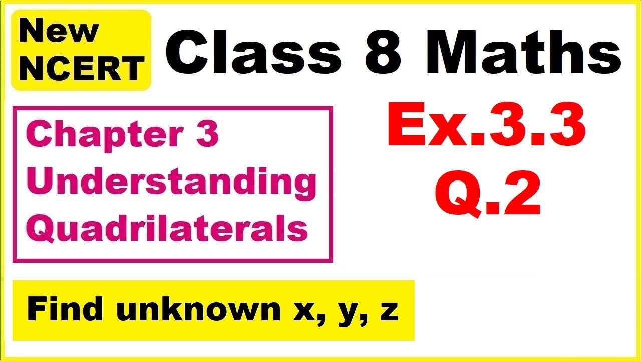 Class 8 Maths | Ex.3.3 Q2 | Chapter 3 | Understanding Quadrilaterals | New NCERT