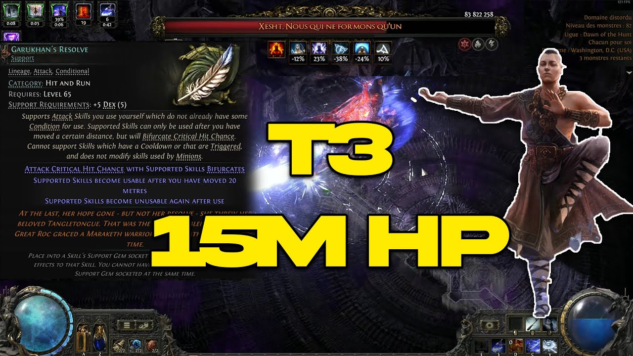 [ 0.3 ] This New Lineage Support Gem Make Me One Shot Xesht T3 15M HP