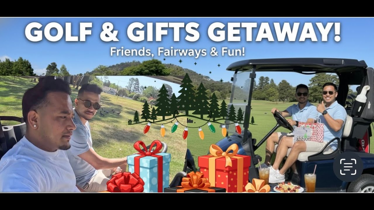 Best Christmas Party Ever? GOLF🎄⛳ Food, Drinks | Epic Secrete Santa steal.