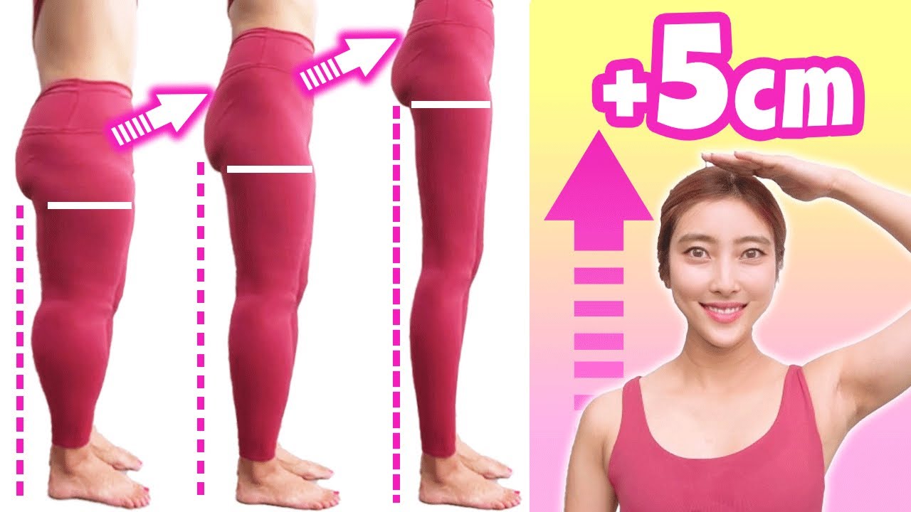 GROW TALLER & GET LONG LEGS With This Exercise & Stretch! Slim & Long Leg Workout For Beginner