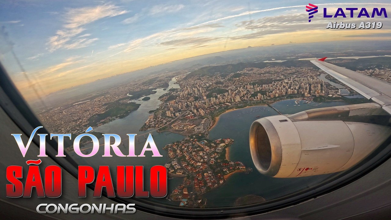 Voo de Vitória para São Paulo com a LATAM no airbus A319!