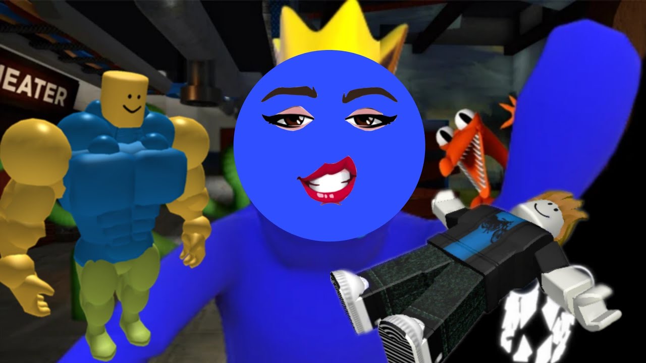 jogando rainbow friends porque tá no hype