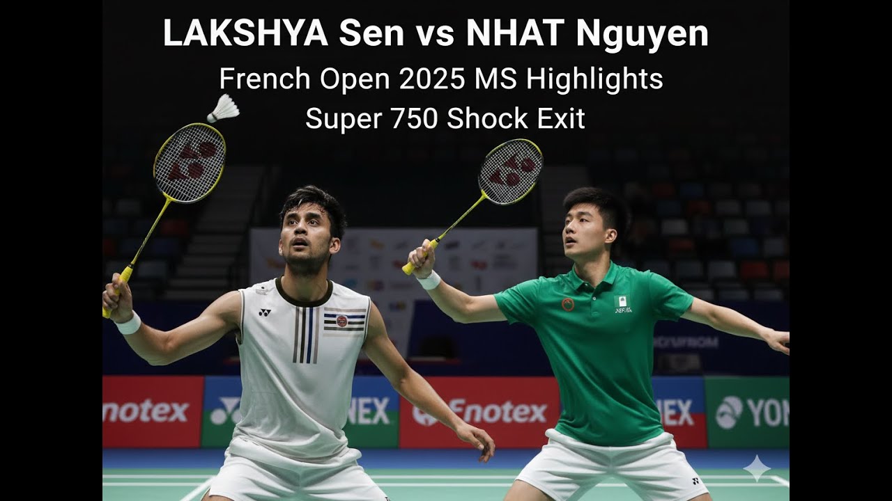 LAKSHYA Sen - India vs NHAT Nguyen | French Open 2025 MS Highlights | Super 750 Shock Exit