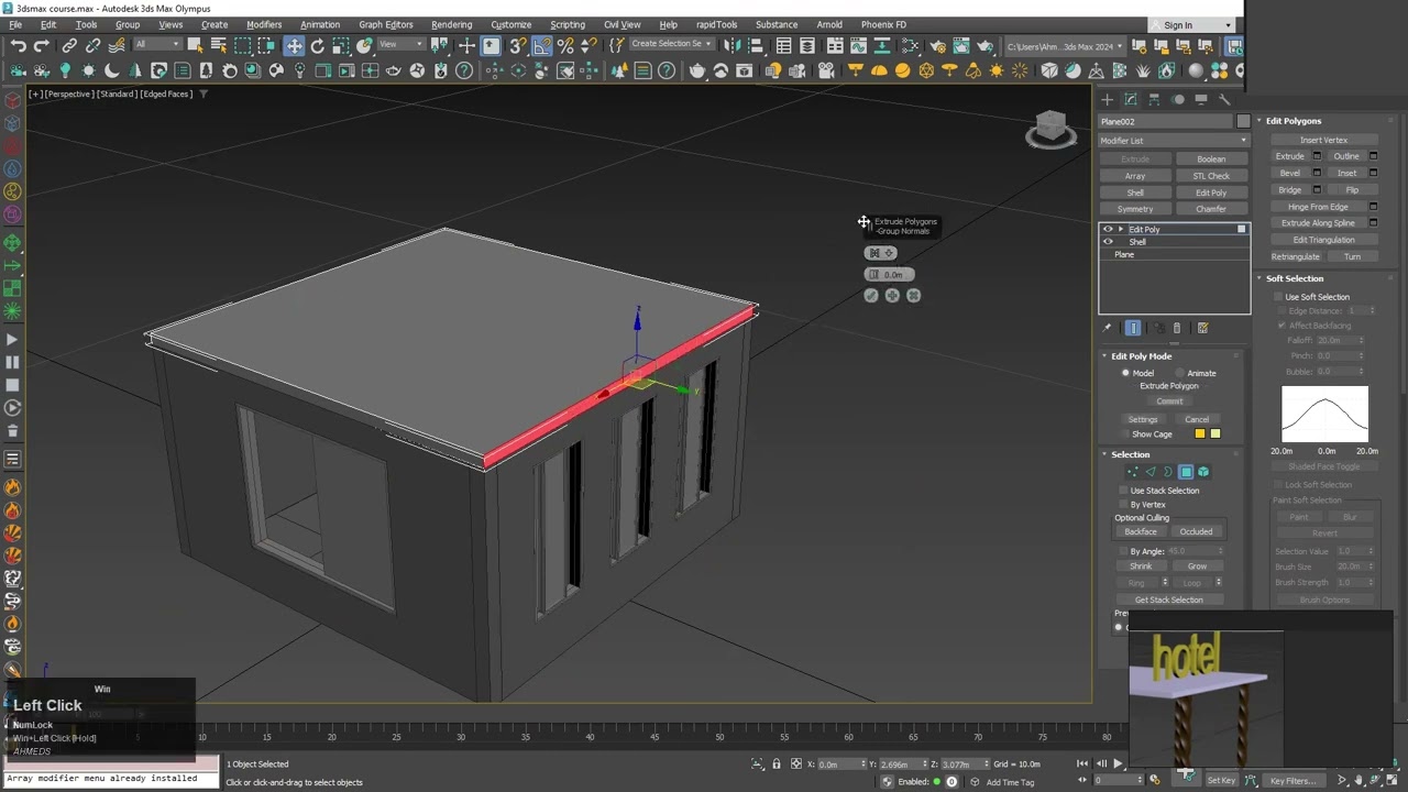 010 | MODELING SERIES ON CREATING ROOM | ADDING TEXT AND CANTILEVER SHADE #3dsmax #modelinglecture