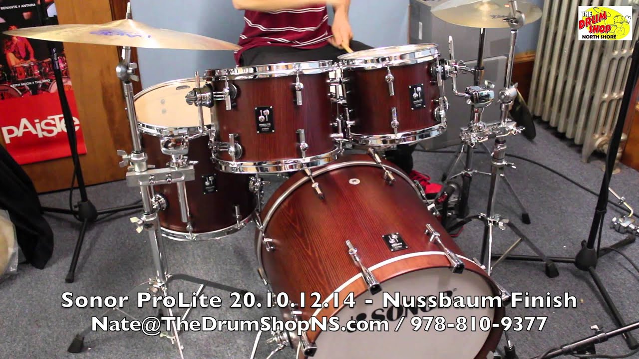 Sonor ProLite 20.10.12.14 - Nussbaum Finish - The Drum Shop North Shore