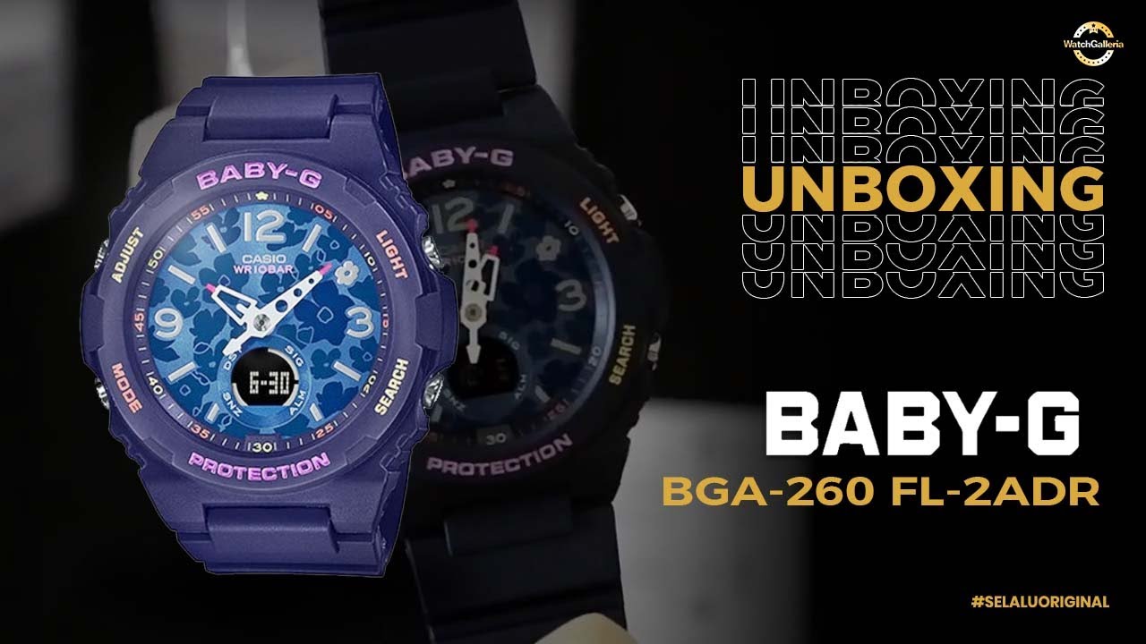 JAM TANGAN CASIO BABY-G BGA 260FL 2ADR / BGA-260FL-2ADR UNBOXING - GROSIRJAMTANGAN.COM