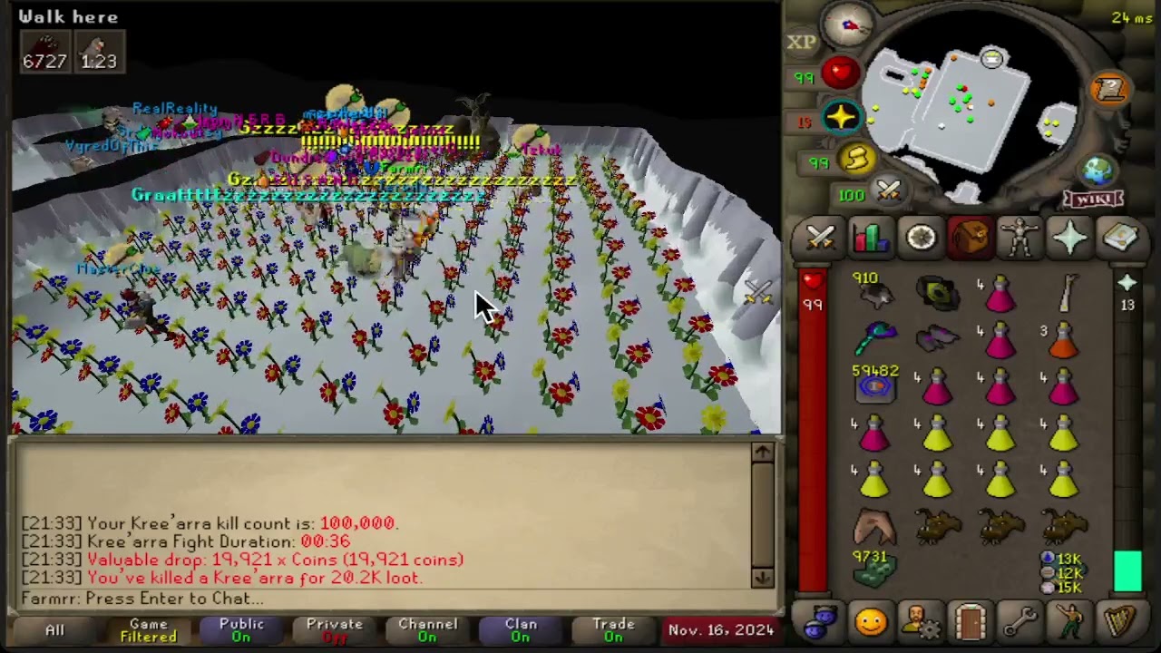 Loot from 100,000 Armadyl