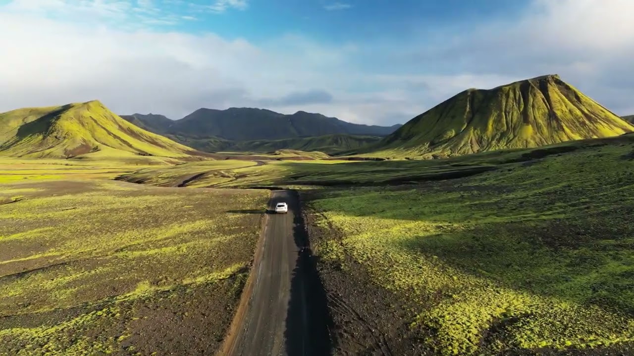 Road F235 Langisjór, Iceland - Dacia Duster 4x4 - 4K RAW DJI Drone Footage (No Edit)