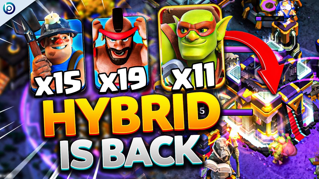 OP Sneaky Goblin TRICK Makes HYBRID UNSTOPPABLE | Clash of Clans TH15 Queen Charge Attack Strategy