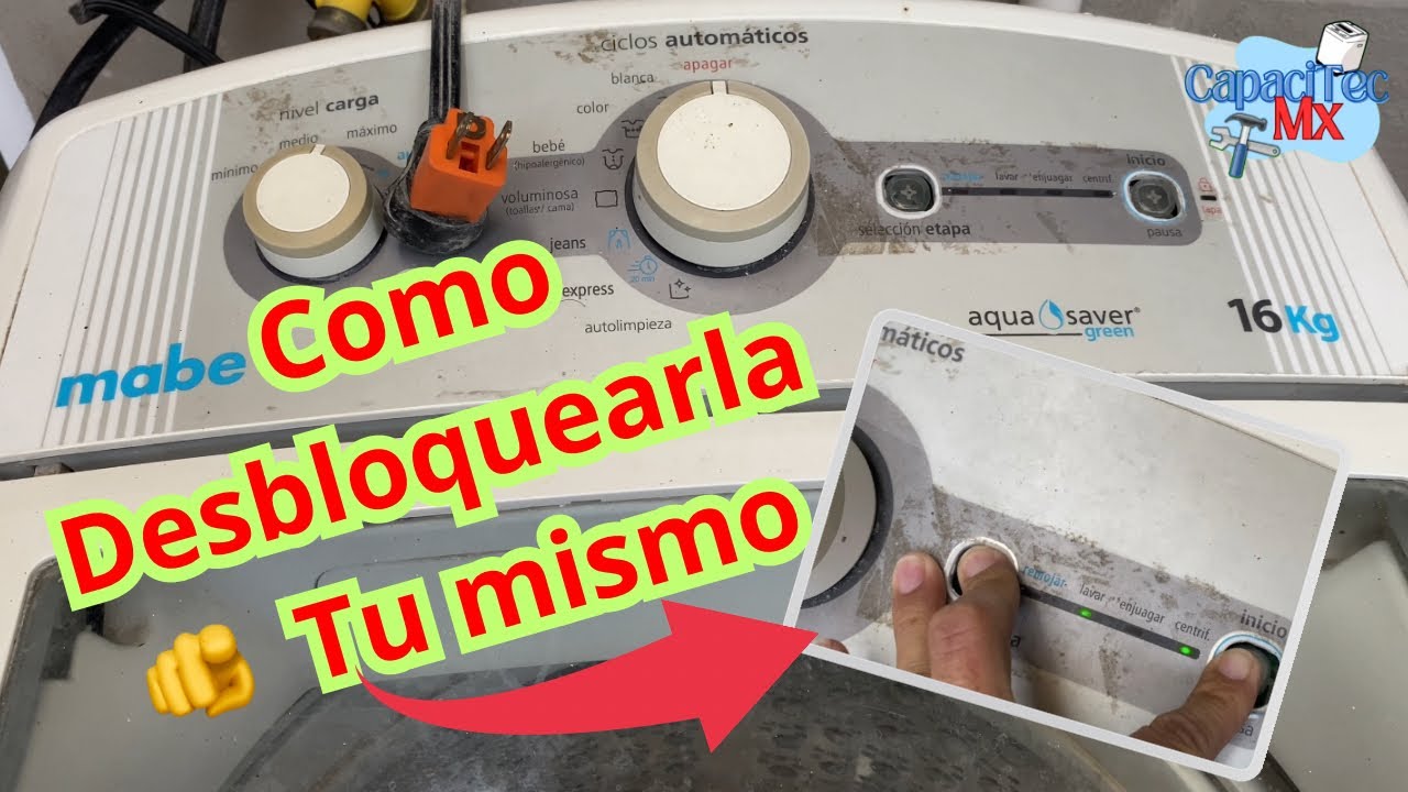 Como desbloquear lavadora Mabe Aqua saber green  16 kg