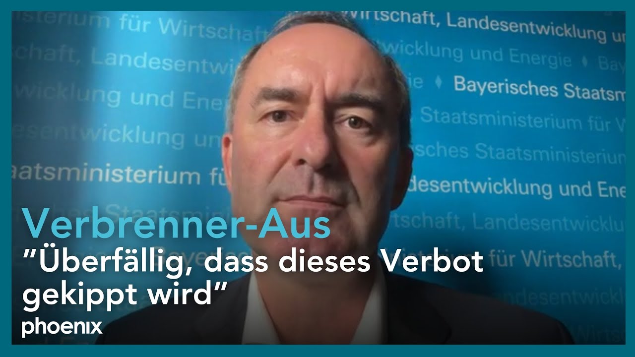 Hubert Aiwanger (Freie Wähler, Wirtschaftsmin. Bayern) u.a. zum möglichen Kippen des Verbrenner-Aus