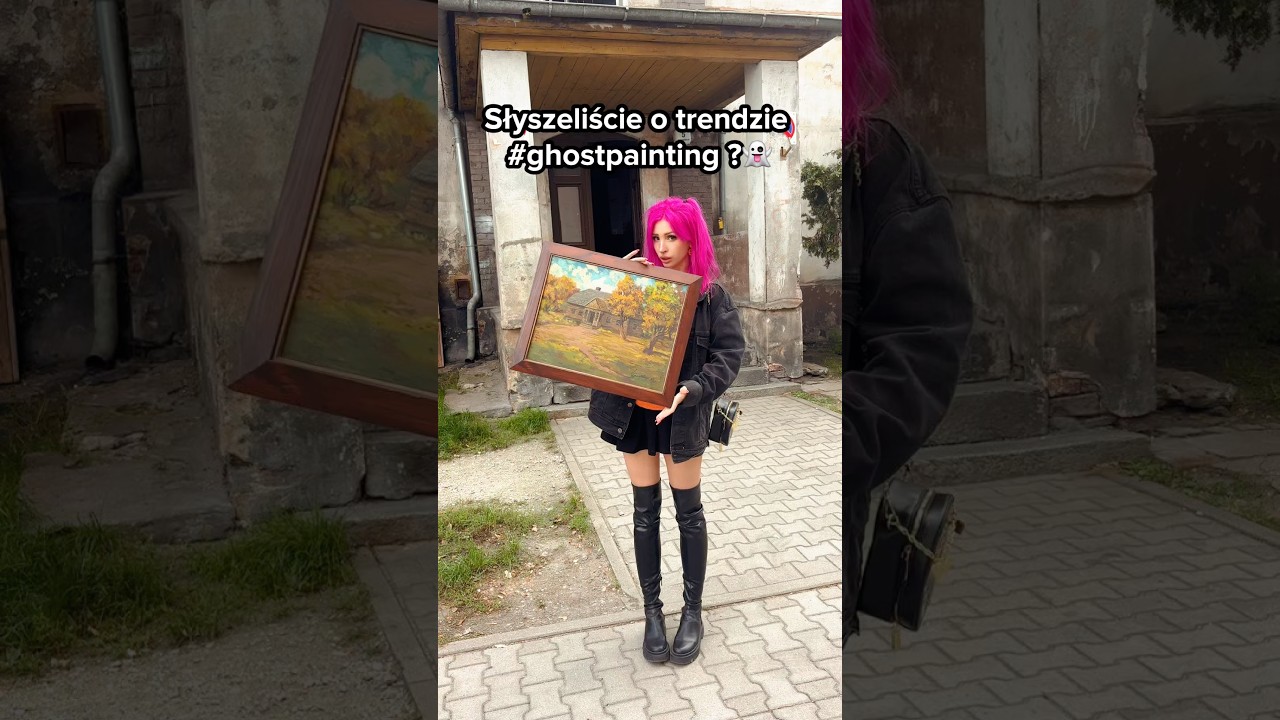 Maluję DUCHY na starym obrazie?!😱👻 #ghostpainting #malowanie  #mrocznehistorie #halloweendecor