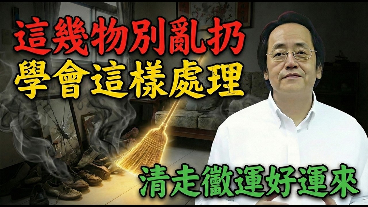 倪海廈：家中這5物若破損，千萬別直接扔！這樣處理，把散掉的財氣聚回來。#倪海廈 #倪海厦 #居家風水 #斷捨離 #漏財 #改運 #2026運勢 #破碗禁忌 #鏡子破損 #停鐘 #舊鞋 #錢包顏色
