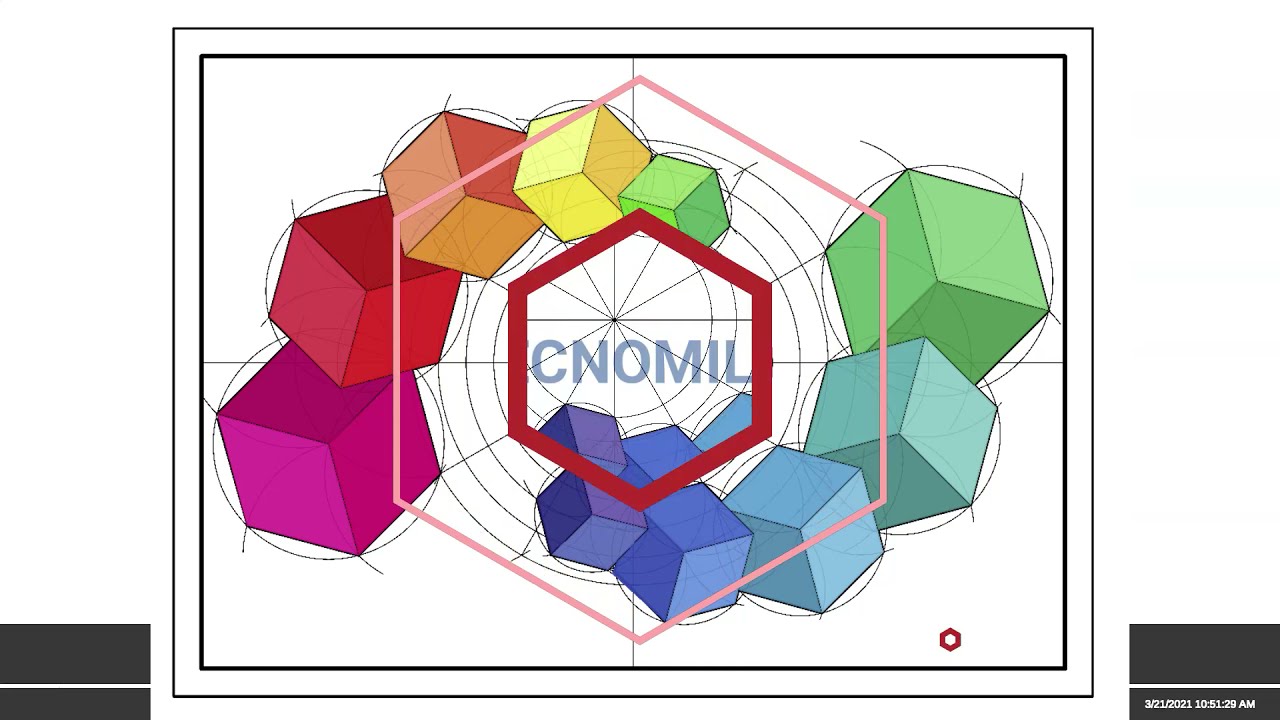 MOTIVO GEOMETRICO CON DIECI CUBI