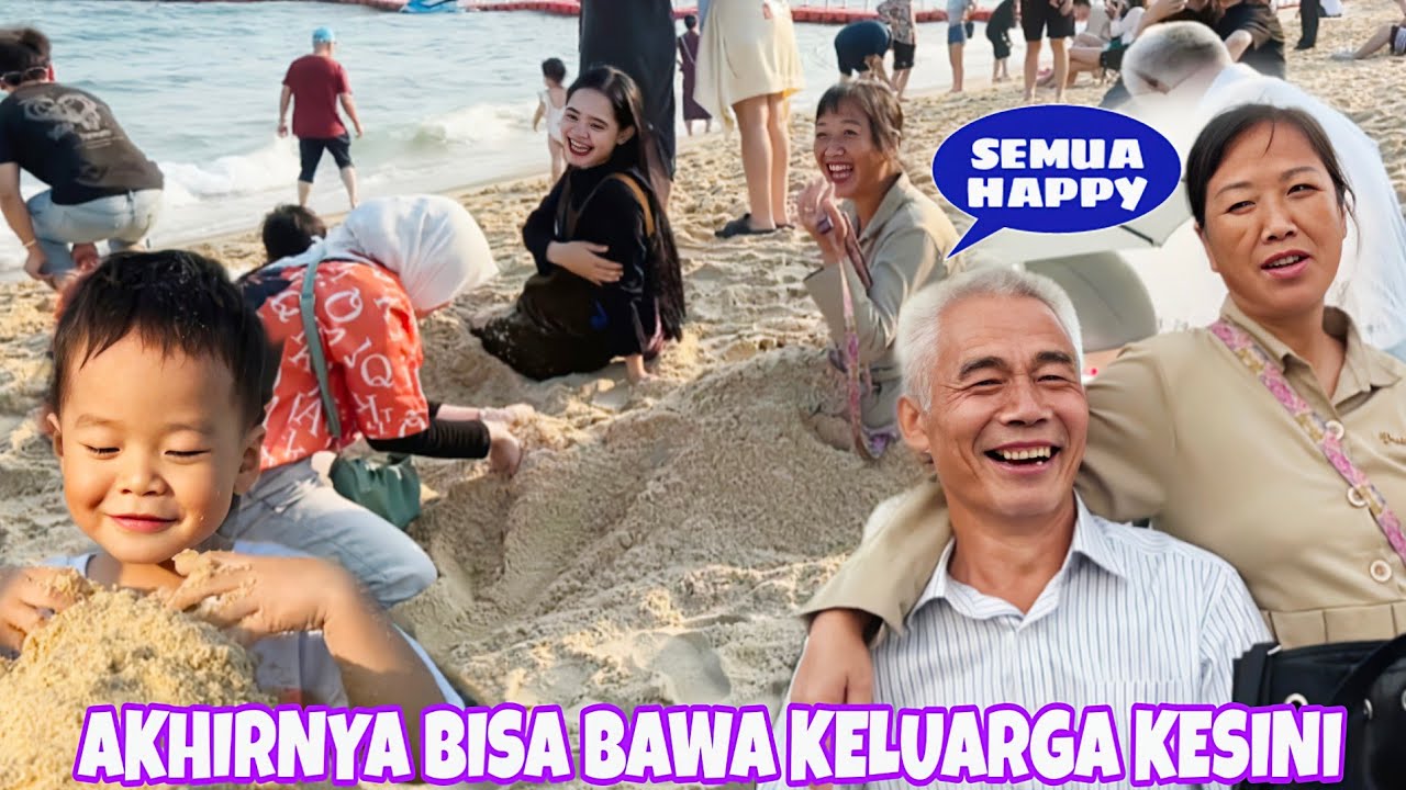 BIASA DI DESA BEGINILAH REAKSI PAPA MERTUAKU PERTAMA KALI LIHAT LAUT BIKIN TERHARU BAHAGIANYA NULAR