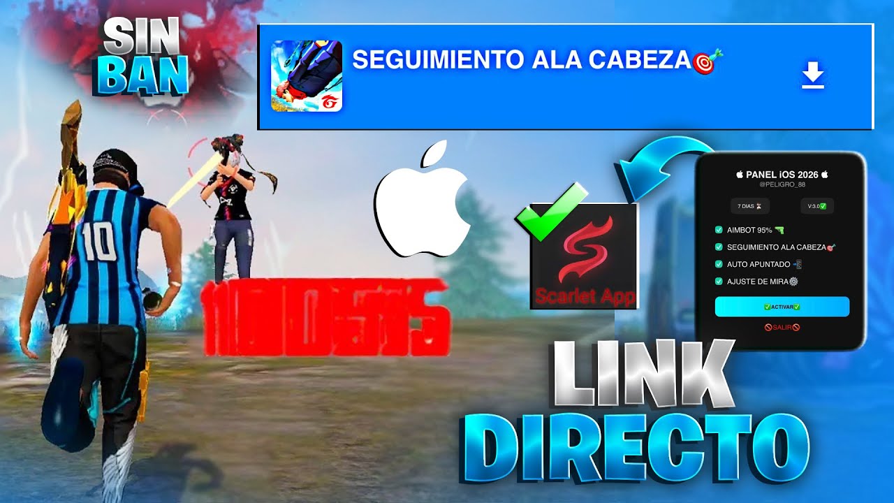 SEGUIMIENTO ALA CABEZA PARA IPHONE / PANEL PARA IPHONE / FREE FIRE 2026✅