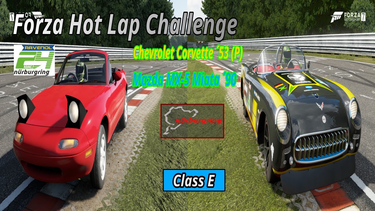 Mazda MX 5 Miata ´90 vs Chevrolet Corvette ´53 (P) Nürburgring 24H HLC