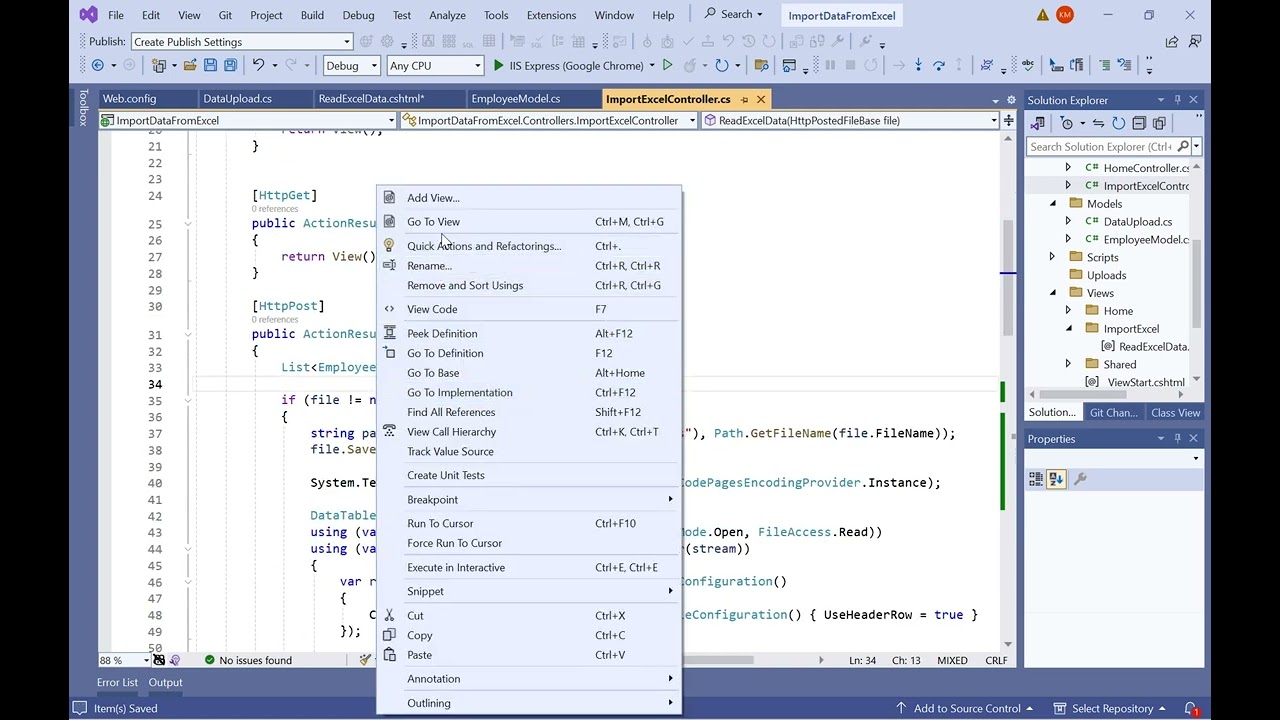 Bulk Upload Excel Data to SQL Server Using ASP.NET MVC & ADO.NET | Session-Based Data Saving |