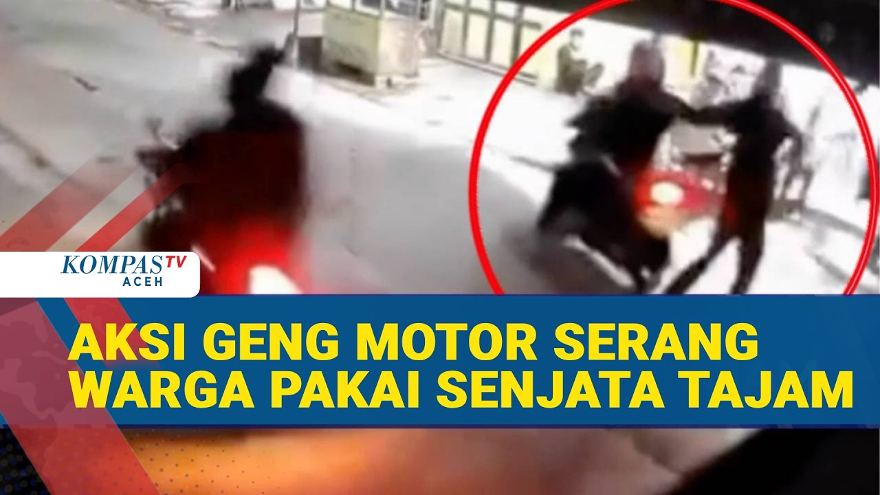 Aksi Brutal Geng Motor di Cianjur Tertangkap Kamera CCTV