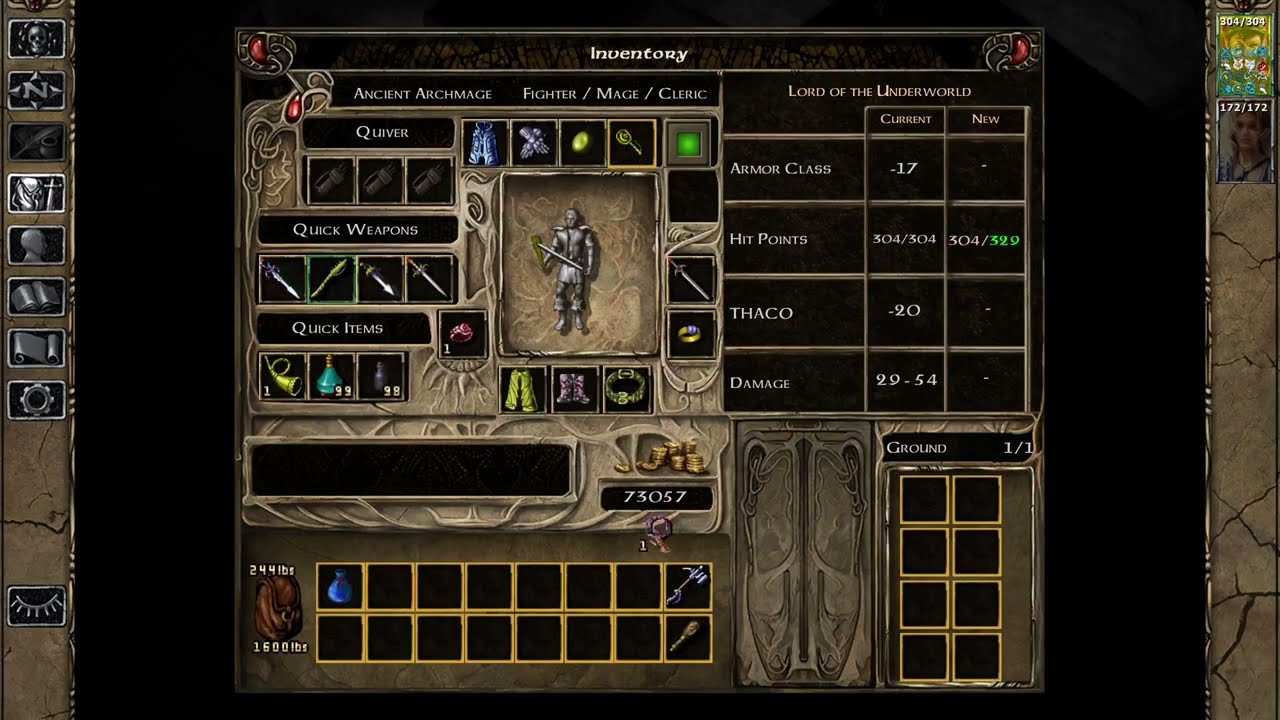 Baldur's Gate 2 [Improved Anvil Solo Insane] - Limak, Amber Invasion  & Andrias Amberville